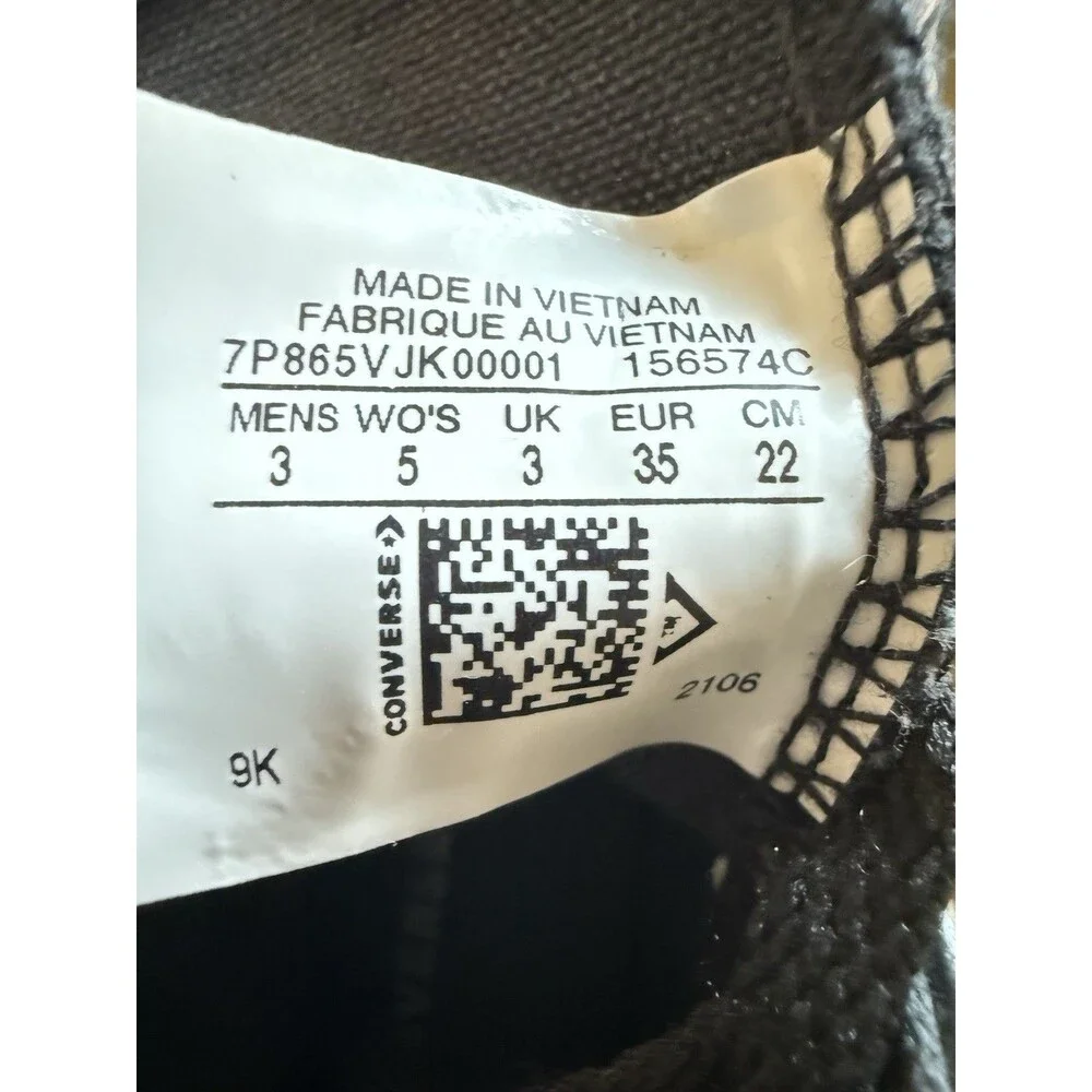 Converse Chuck Taylor  Black,Unisex  Men’s 3,Woman’s 5